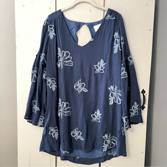 Lost + Wander Boho Floral Embroidered Swim Tunic Dress Médium - Picture 1 of 12